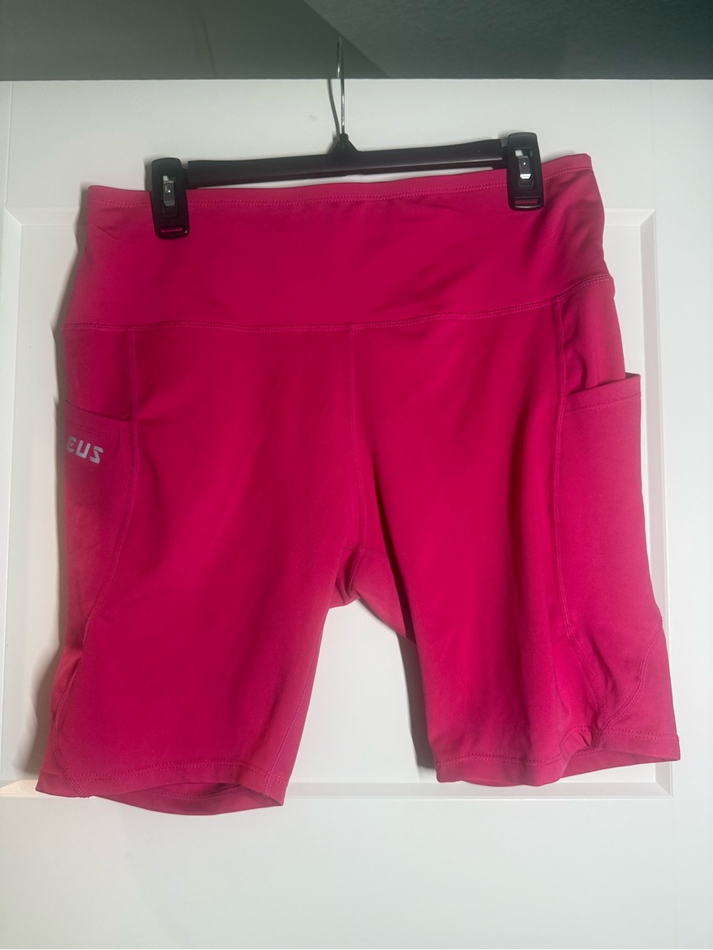 Women’s Pink Performance Bike Shorts with Side Pockets